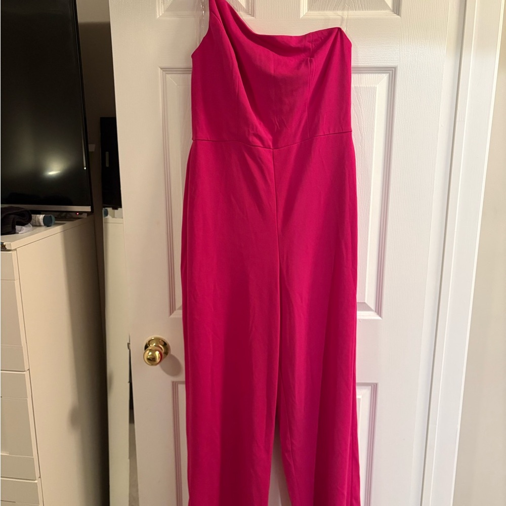 Chic Fuchsia One-Shoulder Jumpsuit